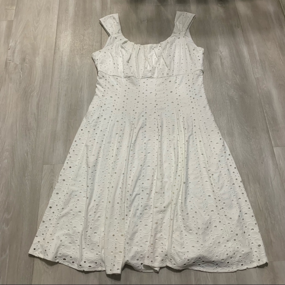 Maggy London White Eyelet Dress